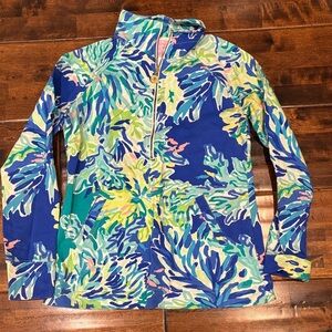 Lilly Pulitzer Blue and Green Patterned Top
